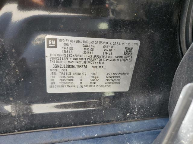 3GNCJLSB3HL158574 Chevrolet TRAX 1LT