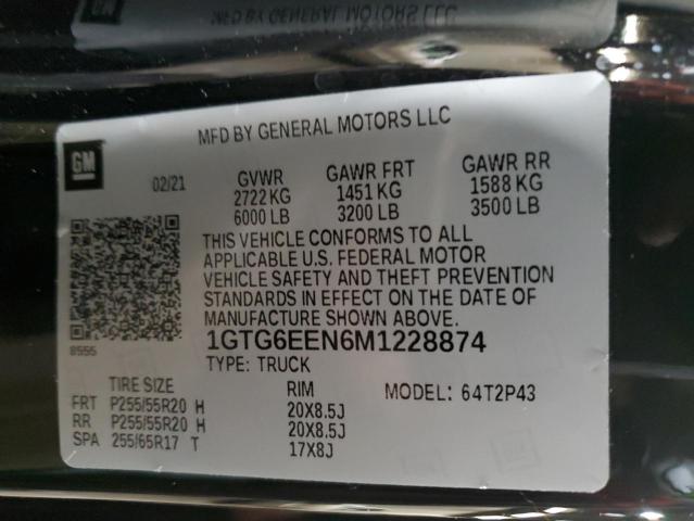 2021 GMC CANYON DEN 1GTG6EEN6M1228874