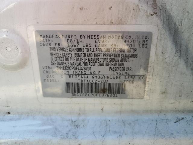 3N1CE2CP0FL376201 Nissan Versa Note S