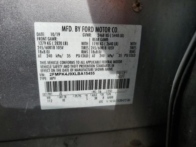 2FMPK4J9XLBA15455 Ford EDGE SEL