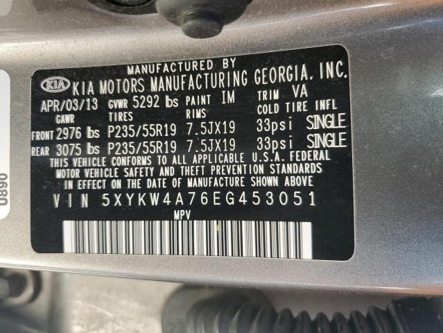5XYKW4A76EG453051 KIA SORENTO SX