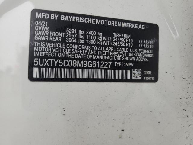 5UXTY5C08M9G61227 2021 BMW X3, photo no. 13