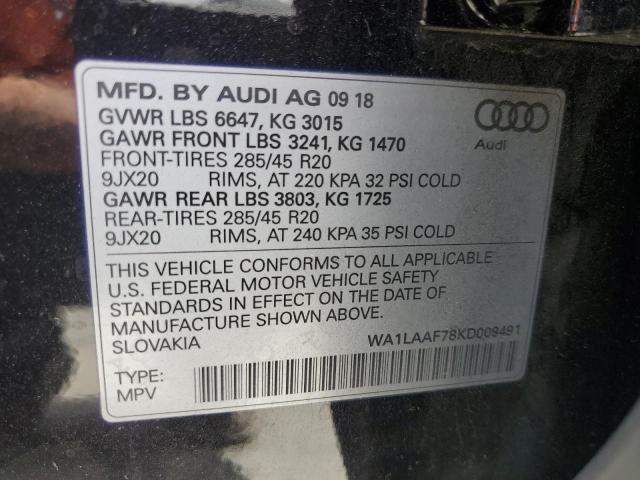 VIN WA1LAAF78KD009491 2019 Audi Q7, Premium Plus no.14