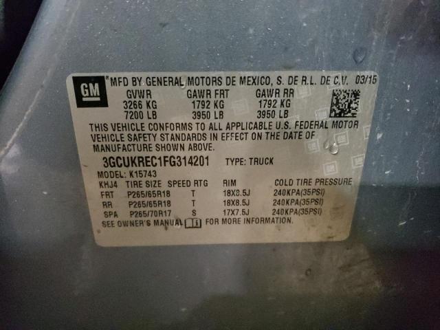 2015 CHEVROLET SILVERADO - 3GCUKREC1FG314201