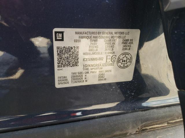 1GYKNGRSXJZ220051 Cadillac Xt5 Platinum