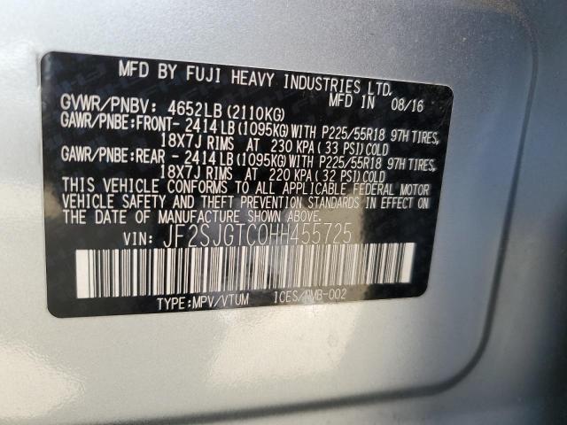 JF2SJGTC0HH455725 Subaru Forester 2.0xt Touring
