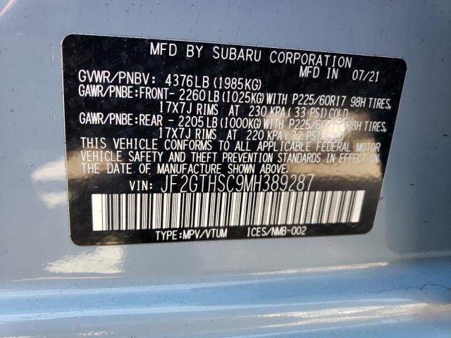 JF2GTHSC9MH389287 Subaru Crosstrek Sport