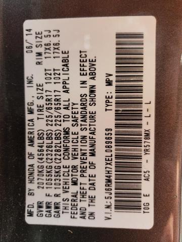 5J6RM4H7XEL089659 Honda CR-V EXL