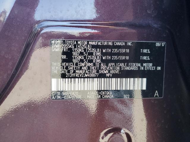 2T3YFREV2JW408877 Toyota Rav4 Limited