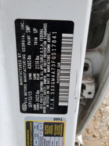 5XXGM4A73FG517841 KIA Optima Lx