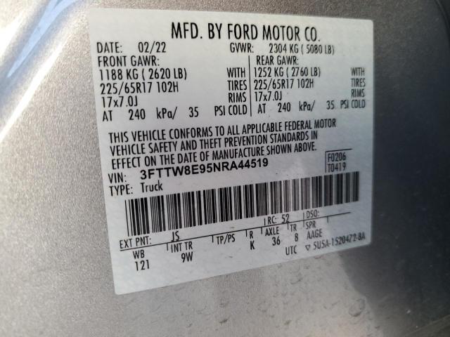 3FTTW8E95NRA44519 Ford Maverick Xl