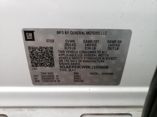 2019 BUICK ENCLAVE AV - 5GAERDKW9KJ109608