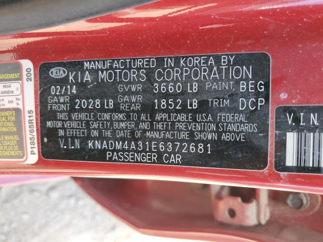 KNADM4A31E6372681 KIA RIO LX