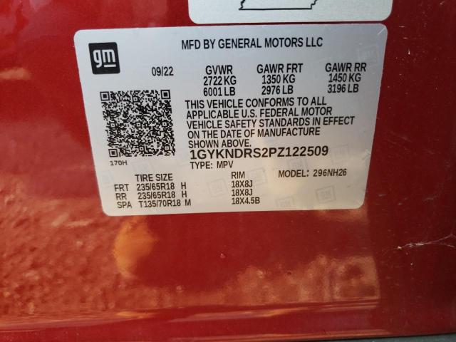 1GYKNDRS2PZ122509 Cadillac XT5 PREMIU 10