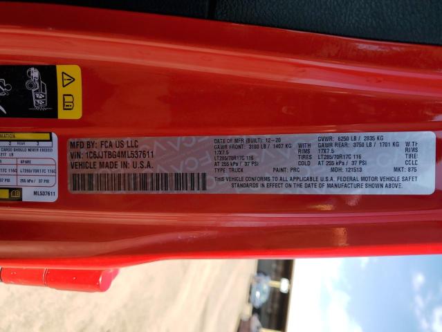 1C6JJTBG4ML537611 Jeep Gladiator Rubicon