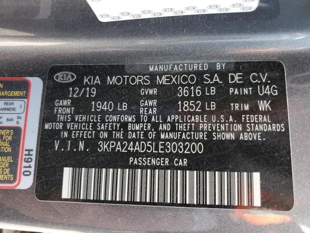3KPA24AD5LE303200 KIA RIO LX