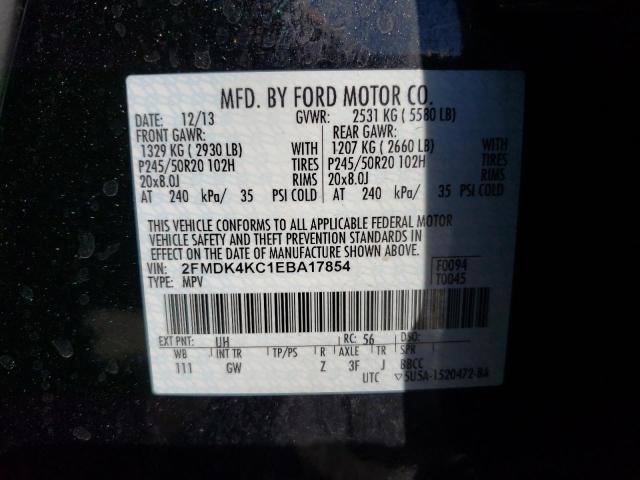 2FMDK4KC1EBA17854 2014 FORD EDGE, photo no. 14