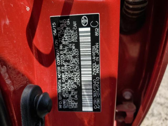 JTDKN3DU7F0451637 Toyota PRIUS