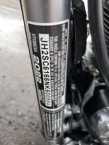 2022 HONDA VT1300 CXA JH2SC6166NK600594