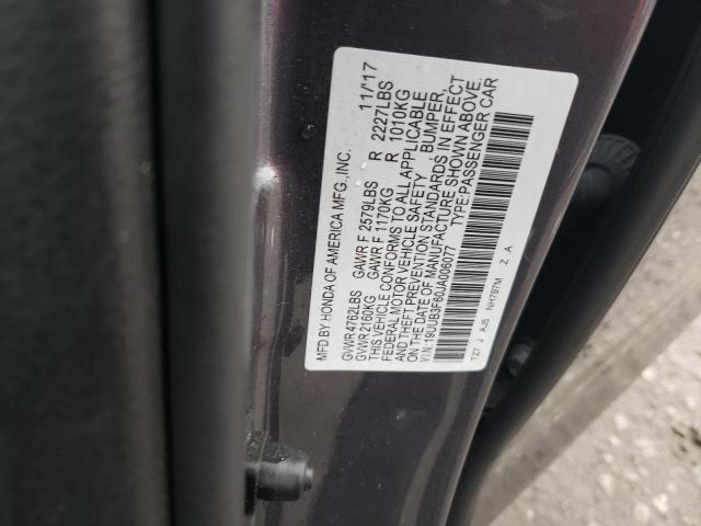 2018 ACURA TLX TECH+A - 19UUB3F60JA006077
