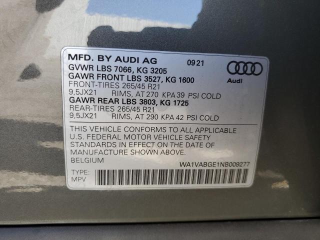 2022 AUDI E-TRON CHR - WA1VABGE1NB009277