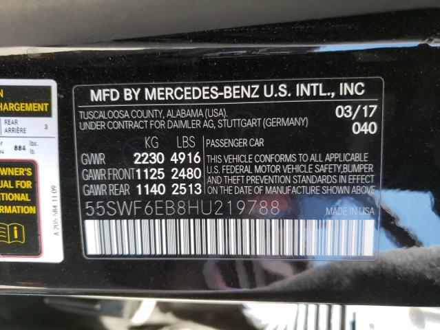 55SWF6EB8HU219788 2017 MERCEDES-BENZ C-CLASS, photo no. 12