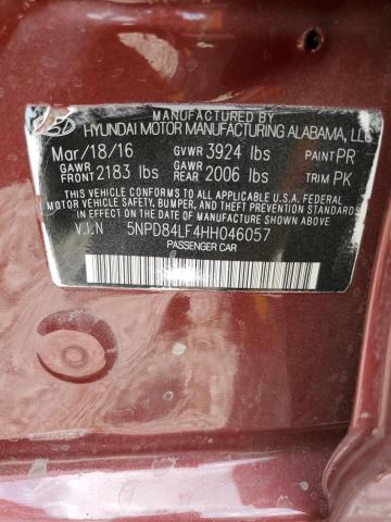 5NPD84LF4HH046057 Hyundai ELANTRA SE