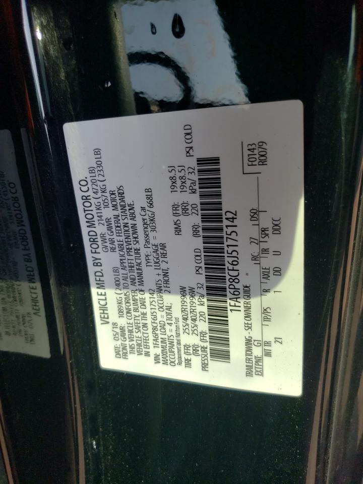 1FA6P8CF6J5175142 FORD MUSTANG 2018