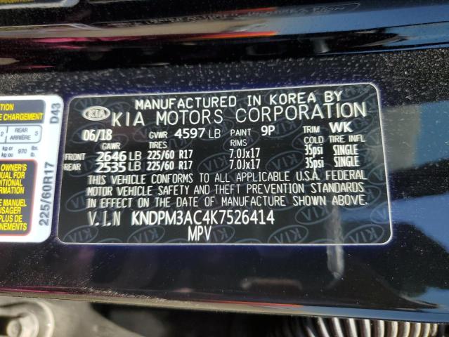 KNDPM3AC4K7526414 KIA Sportage Lx