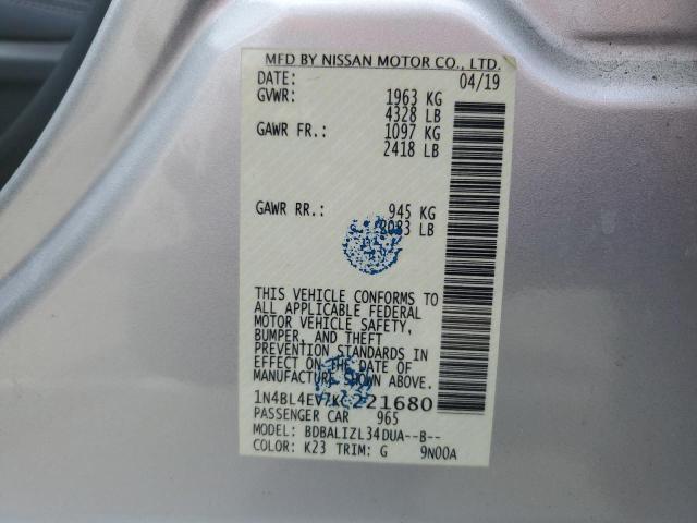1N4BL4EV7KC221680 Nissan ALTIMA SL