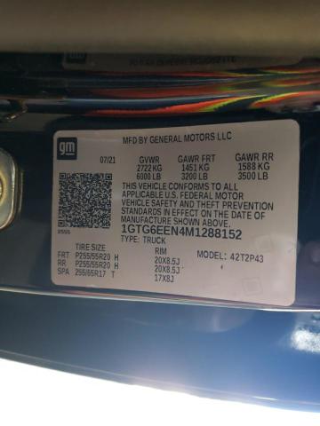 2021 GMC CANYON DEN 1GTG6EEN4M1288152