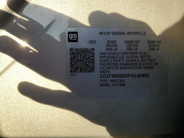 2023 CHEVROLET BOLT EV 1L 1G1FW6S0XP4140495