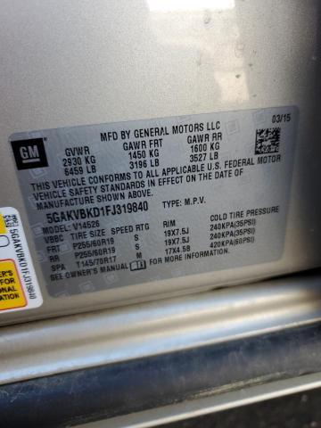5GAKVBKD1FJ319840 Buick Enclave
