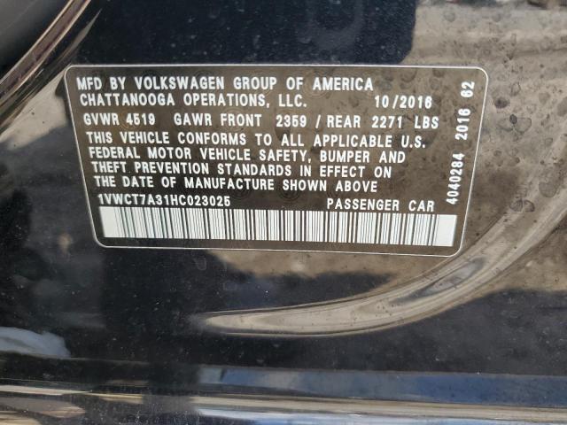 2017 VOLKSWAGEN PASSAT SEL - 1VWCT7A31HC023025