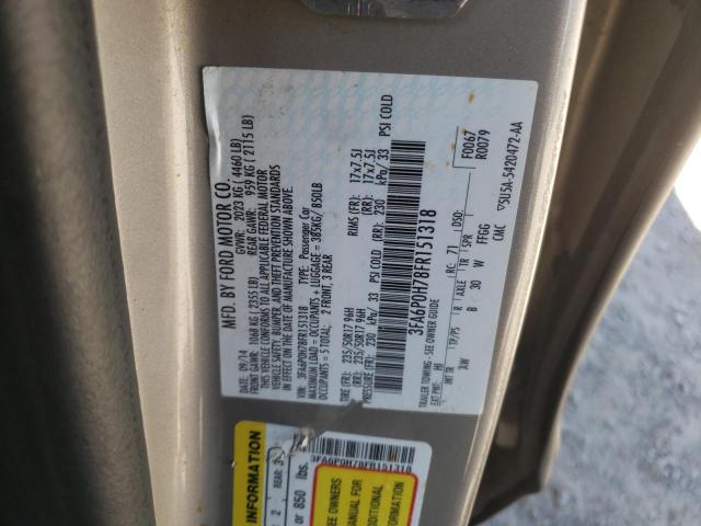 3FA6P0H78FR151318 Ford FUSION SE