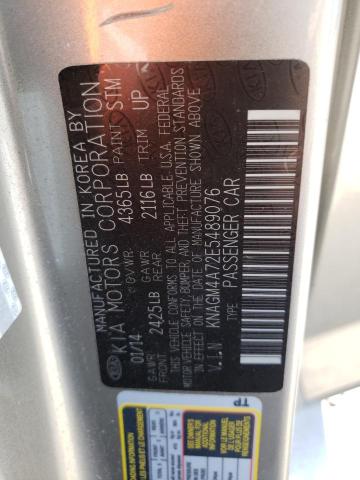 KNAGM4A72E5489076 KIA Optima Lx