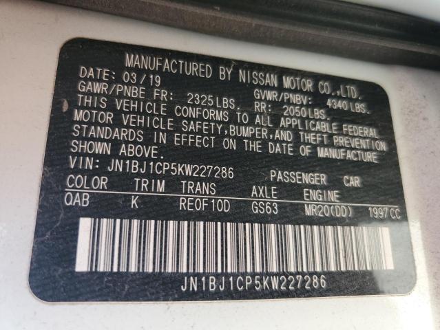 2019 NISSAN ROGUE SPT JN1BJ1CP5KW227286