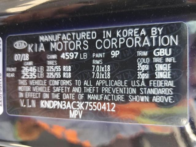 KNDPN3AC3K7550412 KIA Sportage Ex