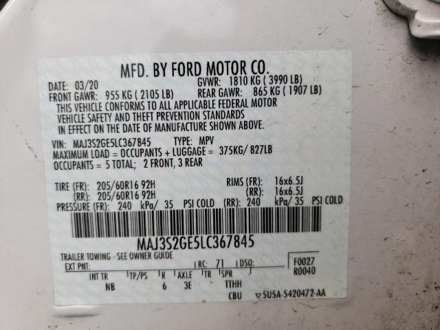 MAJ3S2GE5LC367845 Ford Ecosport Se