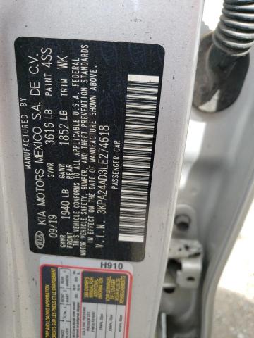 3KPA24AD3LE274618 KIA RIO LX