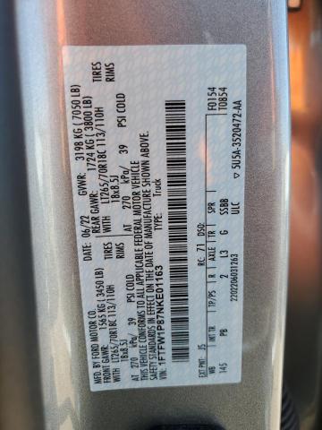 2022 FORD F150 POLIC 1FTFW1P87NKE01163