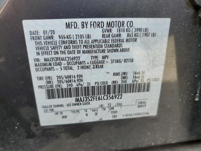 MAJ3S2FE6LC356922 Ford ECOSPORT S