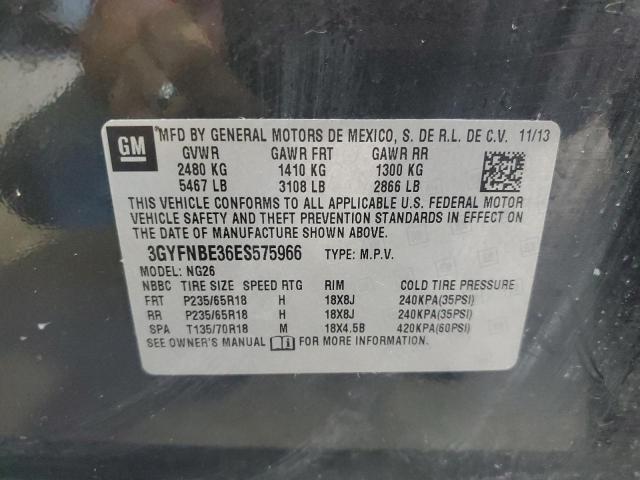 3GYFNBE36ES575966 Cadillac Srx Luxury Collection