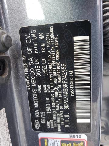 3KPA24AB3KE242958 KIA RIO S