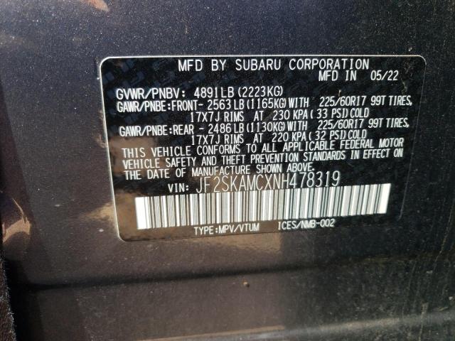 JF2SKAMCXNH478319 Subaru Forester Wilderness