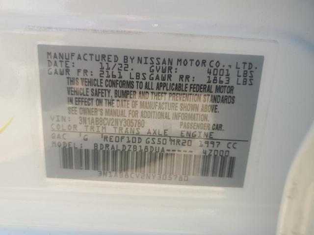 3N1AB8CV2NY305780 | 2022 NISSAN SENTRA SV
