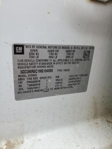 2017 CHEVROLET SILV1500 4 3GCUKREC1HG184066