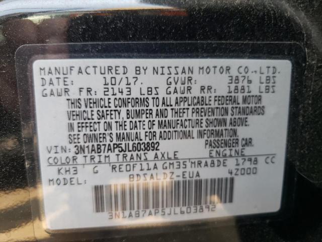 3N1AB7AP5JL603892 Nissan SENTRA S