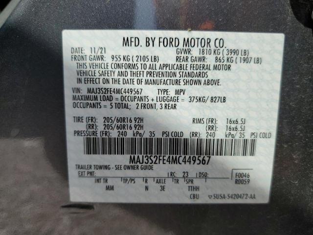 MAJ3S2FE4MC449567 Ford ECOSPORT S