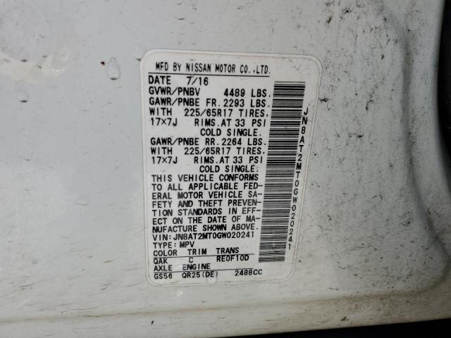 JN8AT2MT0GW020241 Nissan ROGUE S
